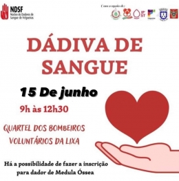 Dádiva de sangue no Quartel dos Bombeiros Voluntários da Lixa